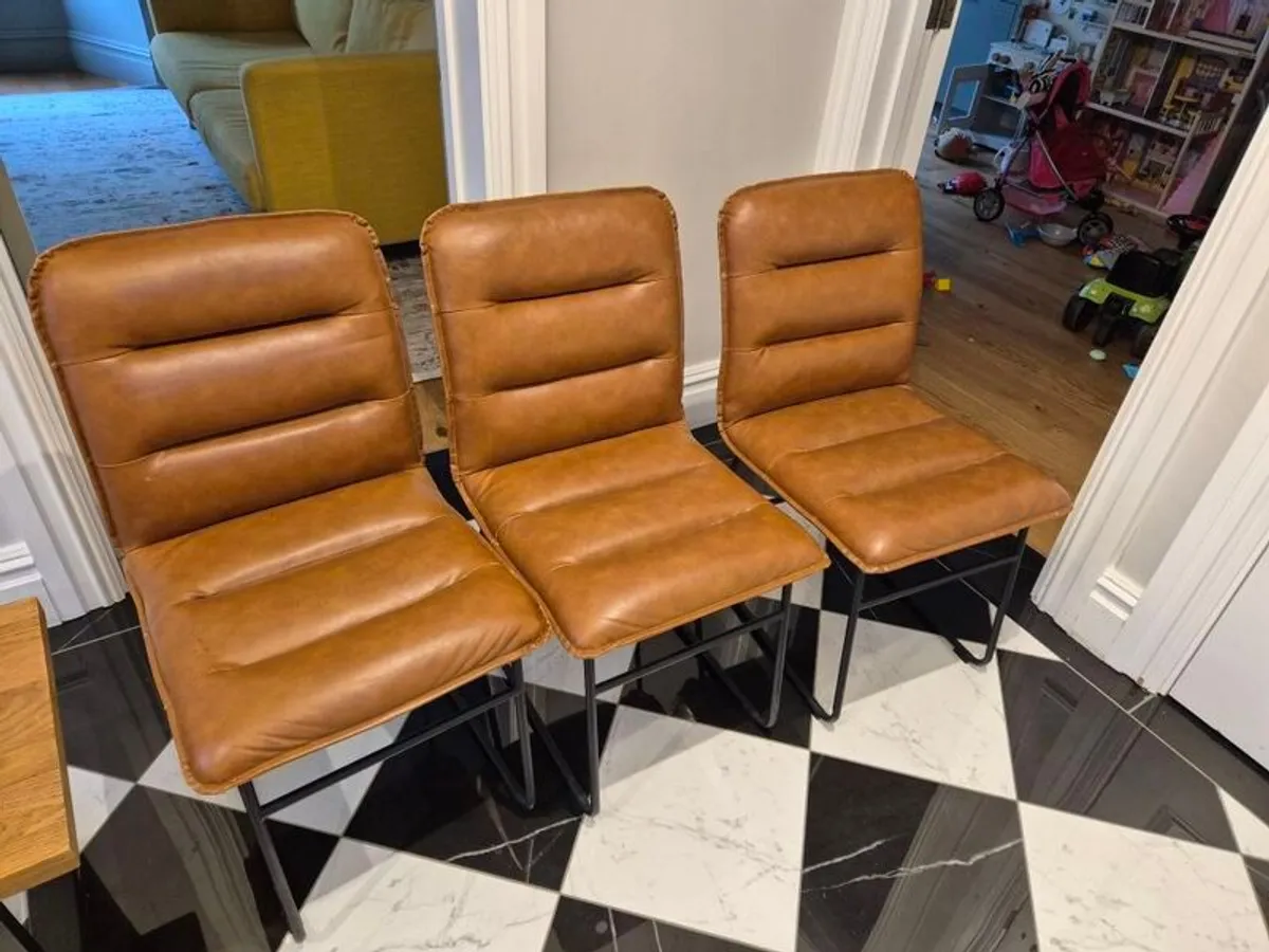 3X kitchen table chairs - Image 1