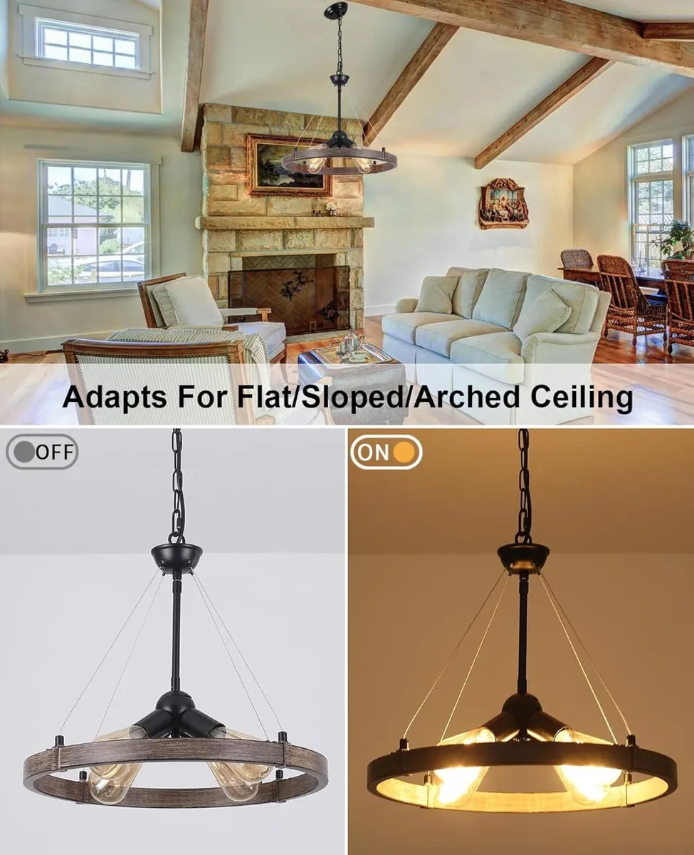 Rustic Chandeliers Ceiling Light Living Room 4 - Image 4