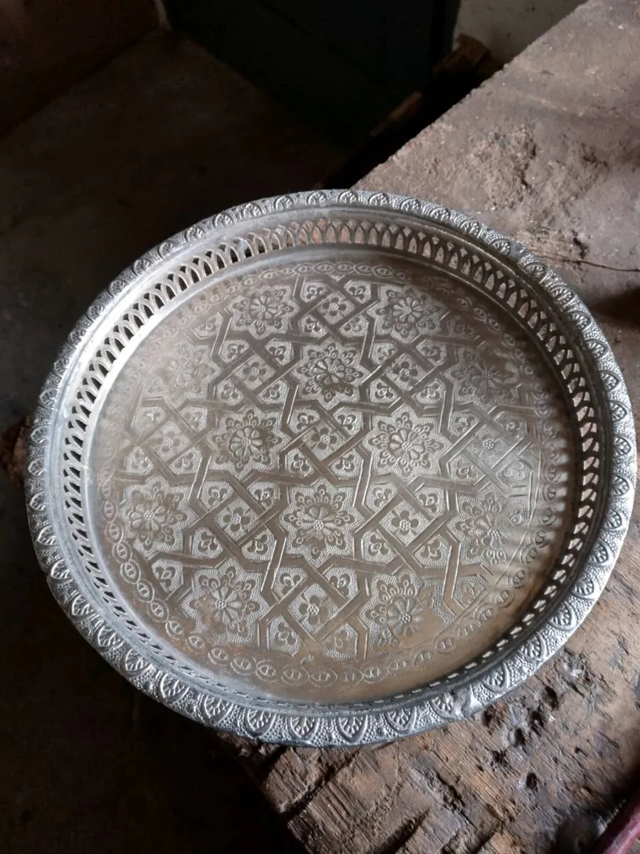 Vintage Moroccan platter - Image 1