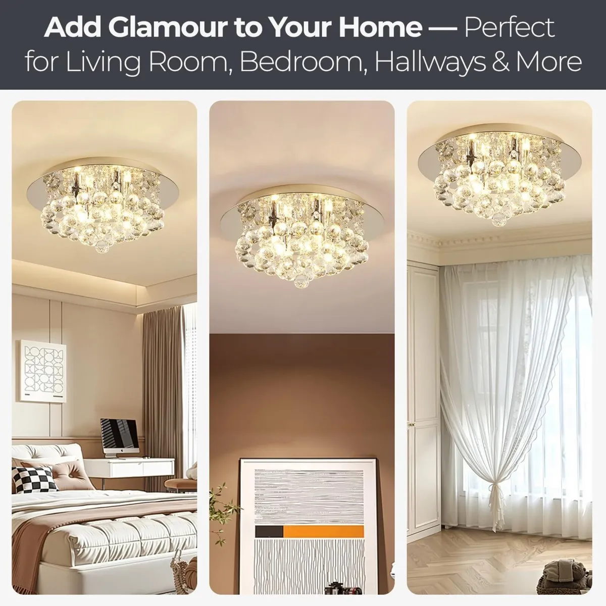 Modern Crystal Chandeliers Ceiling Light Lights - Image 4