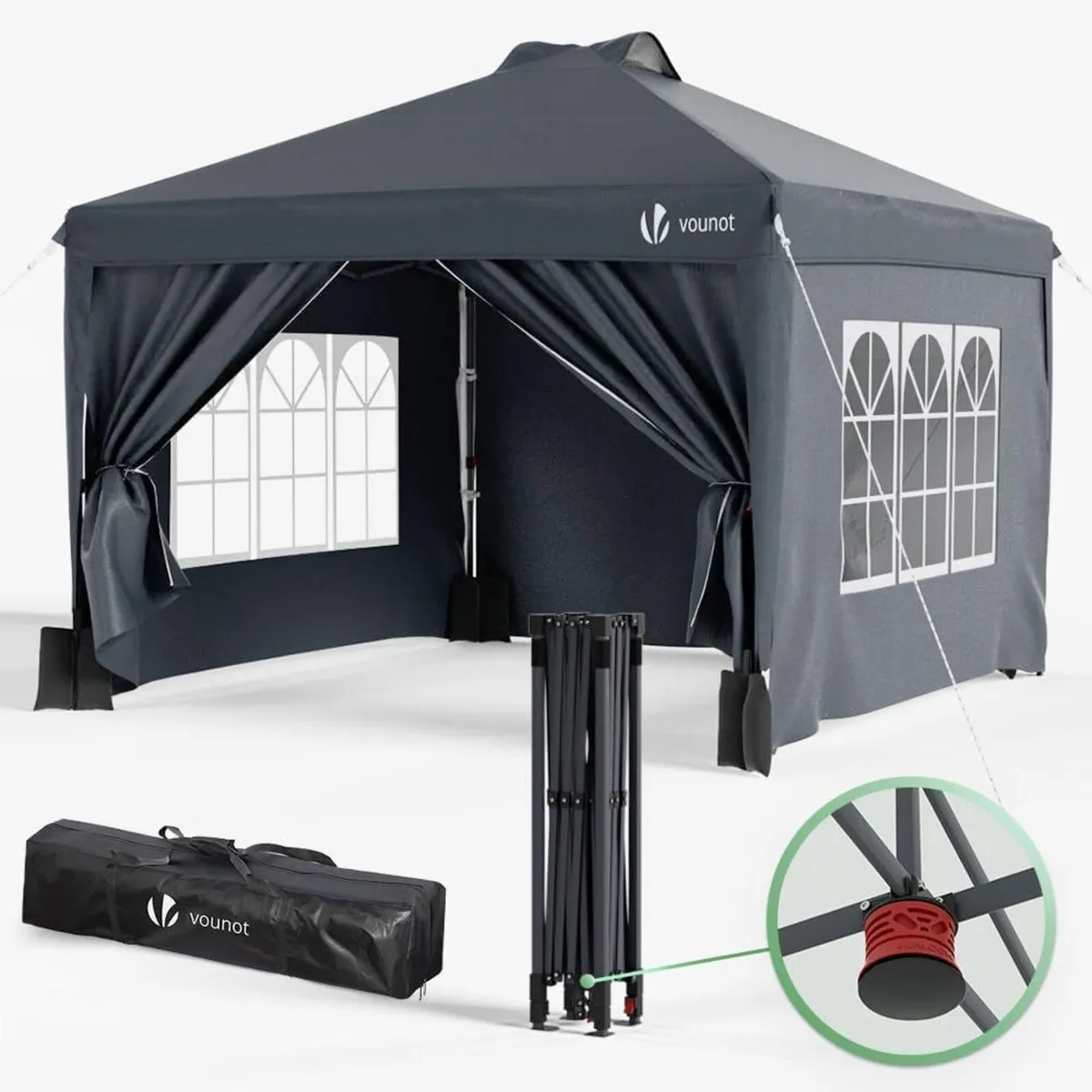 3m x Pop Up Heavy Duty Gazebo with Sides Central - Image 1