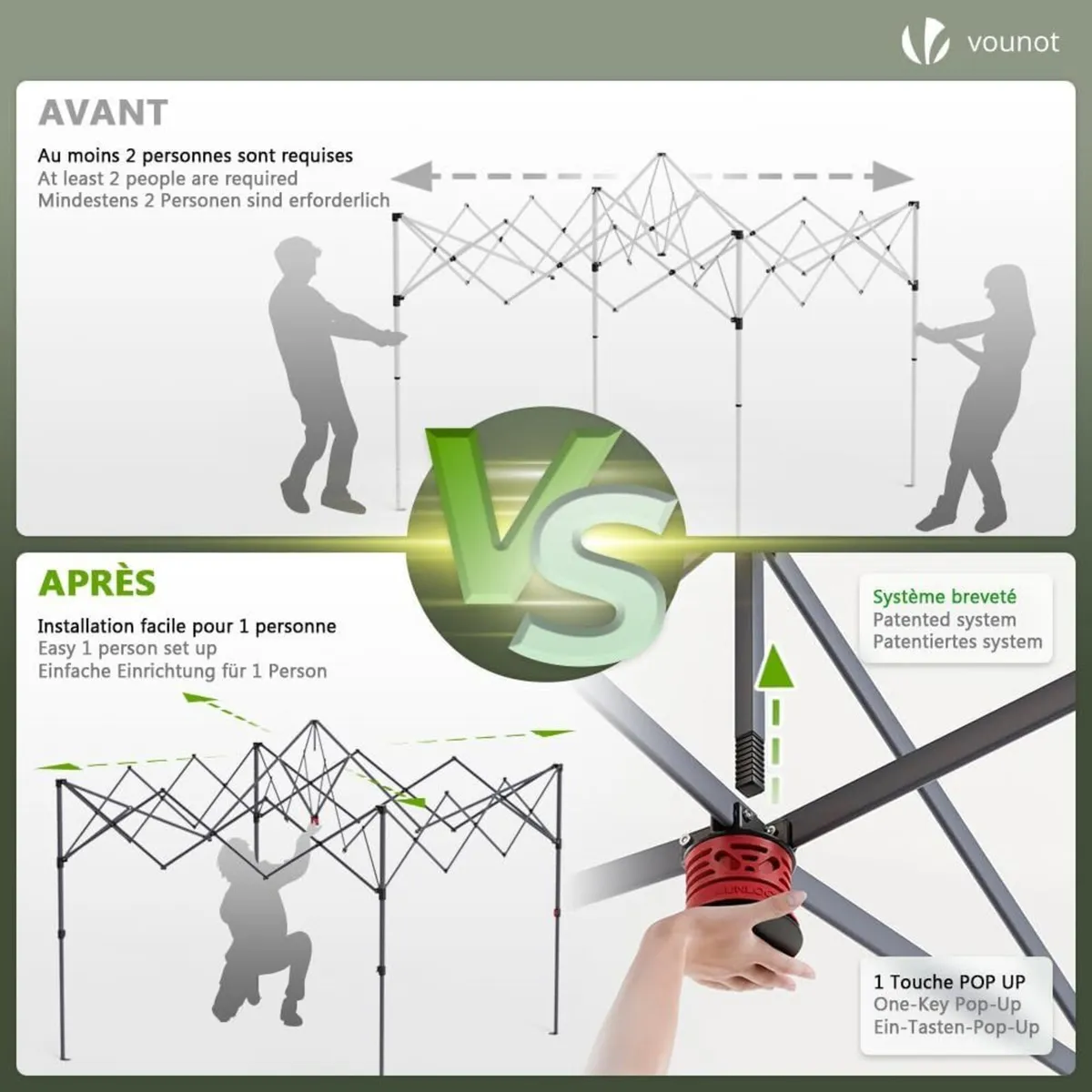 3m x Pop Up Heavy Duty Gazebo with Sides Central - Image 4