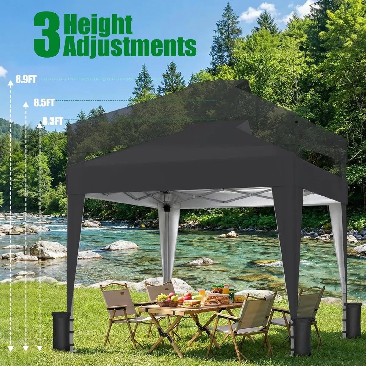 Pop Up Gazebo 3m x Waterproof Windproof Outdoor - Image 2