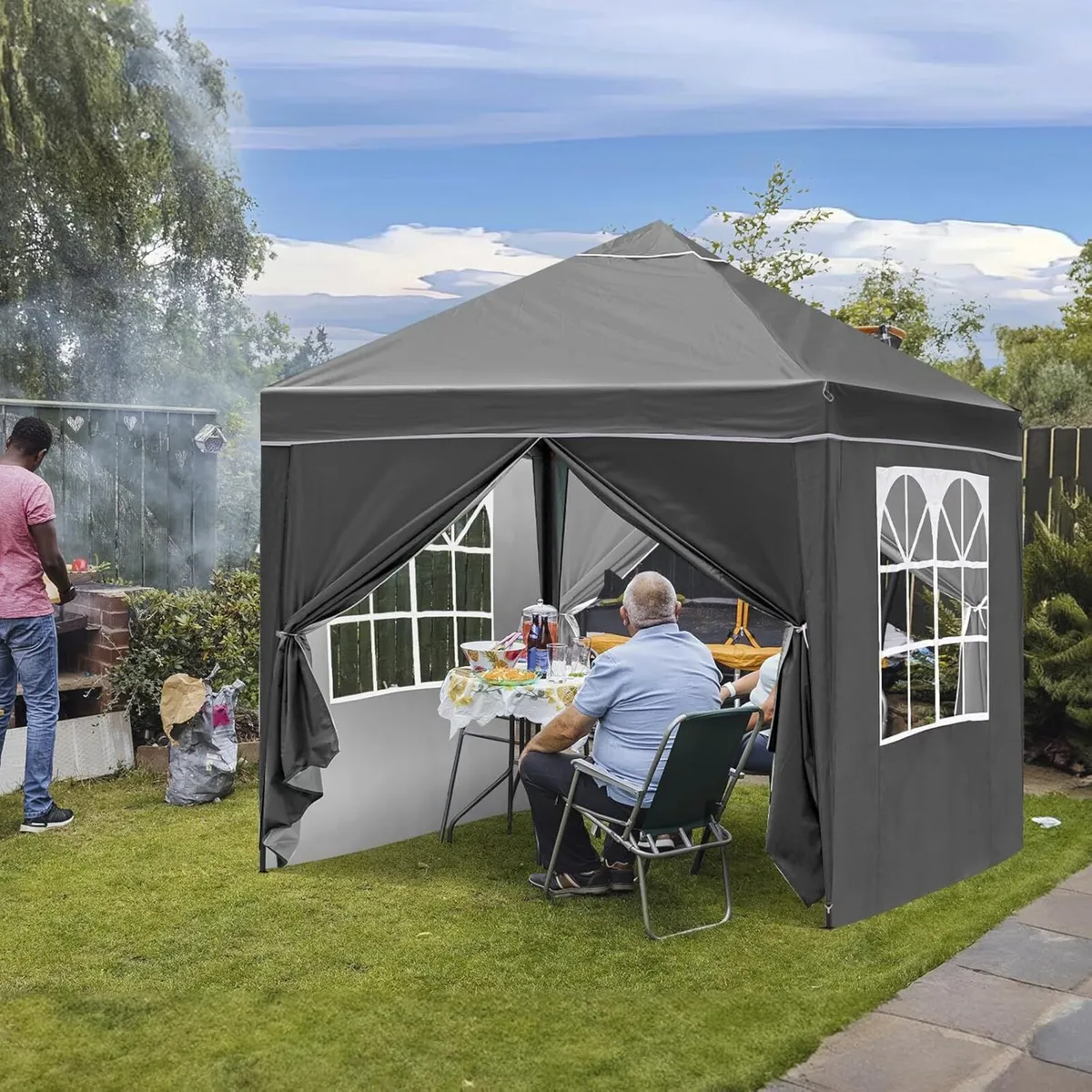 Pop Up Gazebo with Removable Sidewalls Sturdy - Image 2