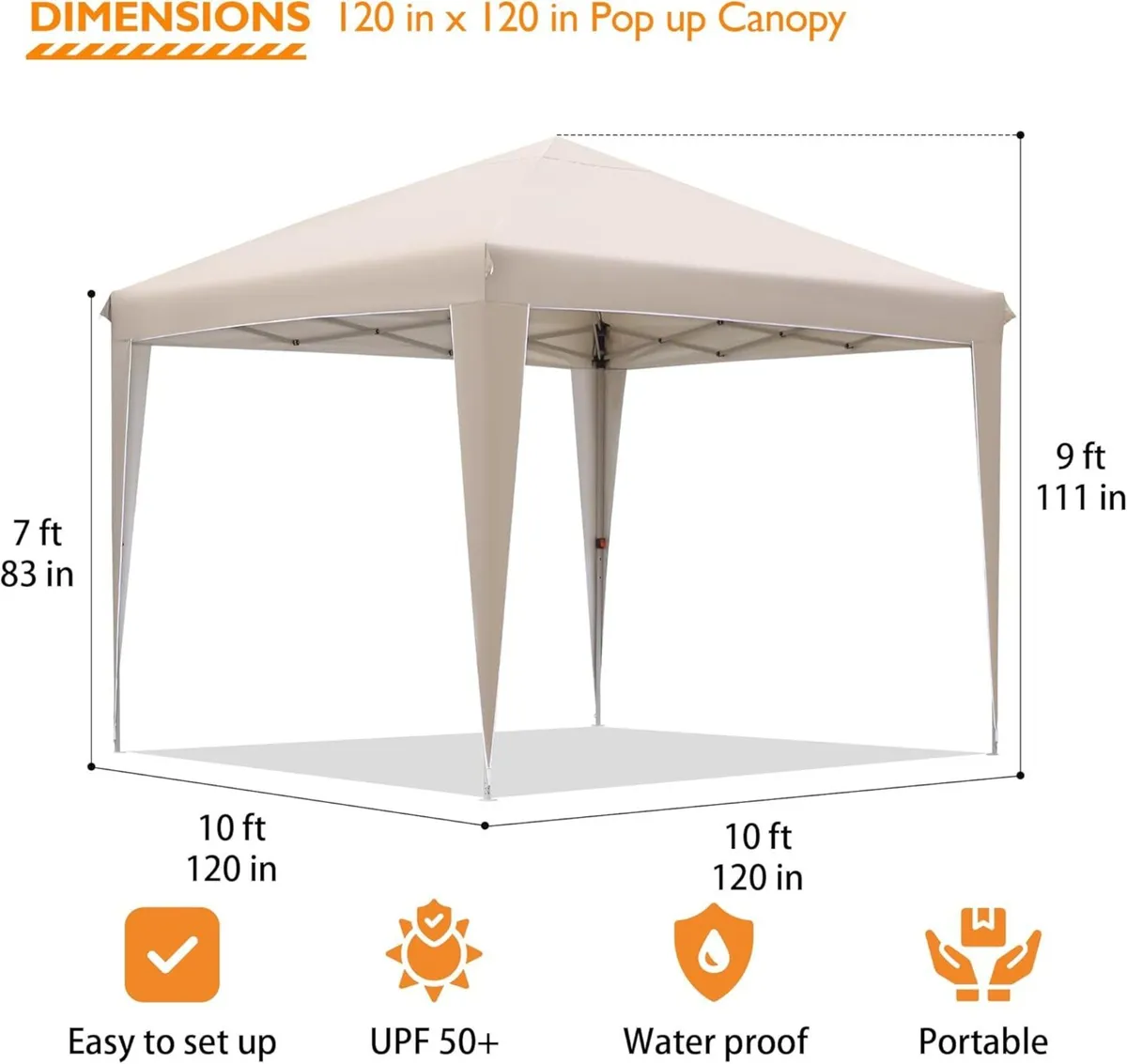 Gazebo 3 x m waterproof stable winterproof pop-up - Image 3