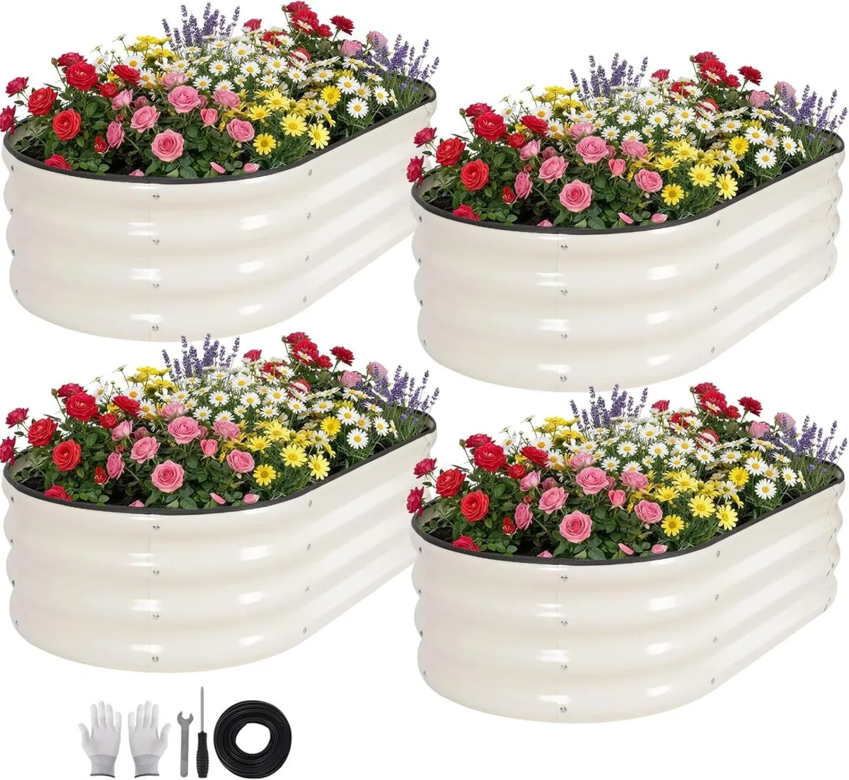 Raised Garden Bed Outdoor - 4x2x1ft Metal - Image 1