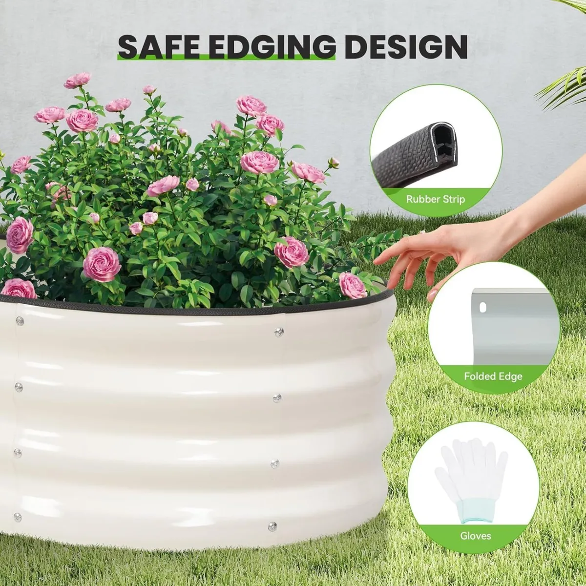 Raised Garden Bed Outdoor - 4x2x1ft Metal - Image 3