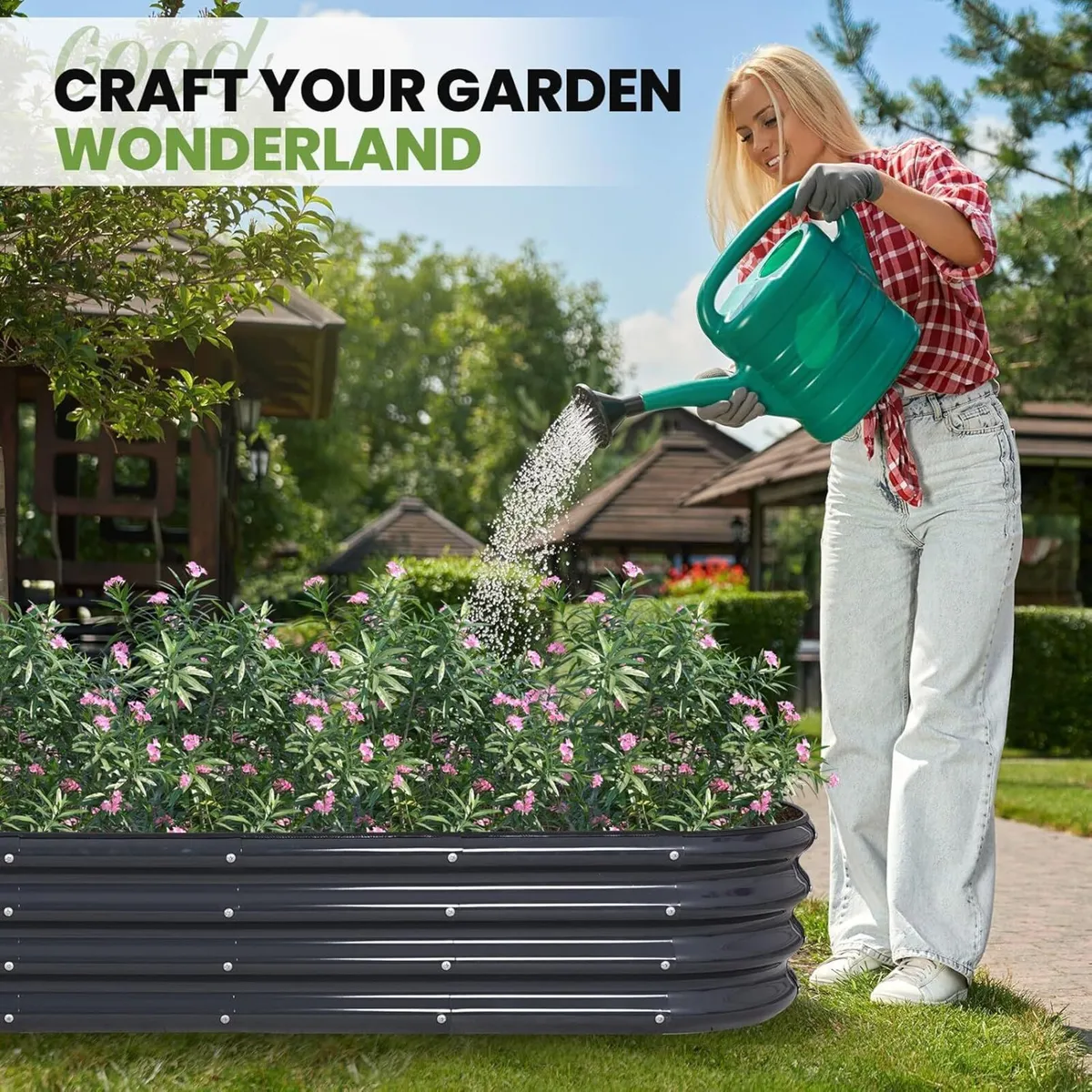 Galvanized Metal Raised Garden Bed Kit - 240x60x30 - Image 2
