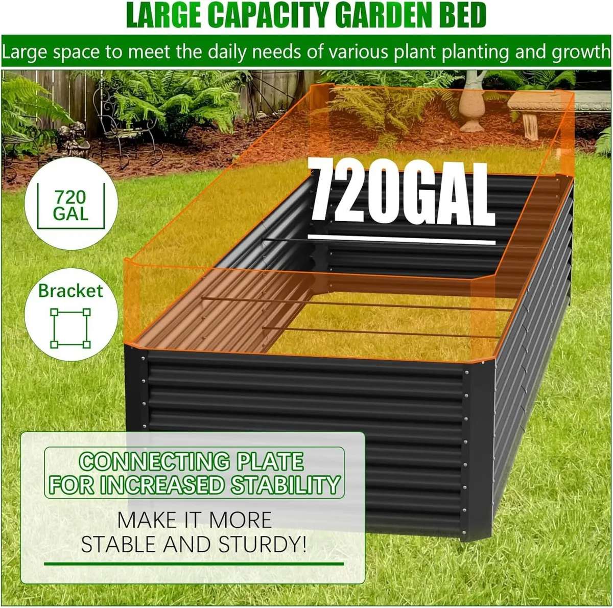 Raised Garden Bed Planter Beds Boxes Outdoor - Image 3