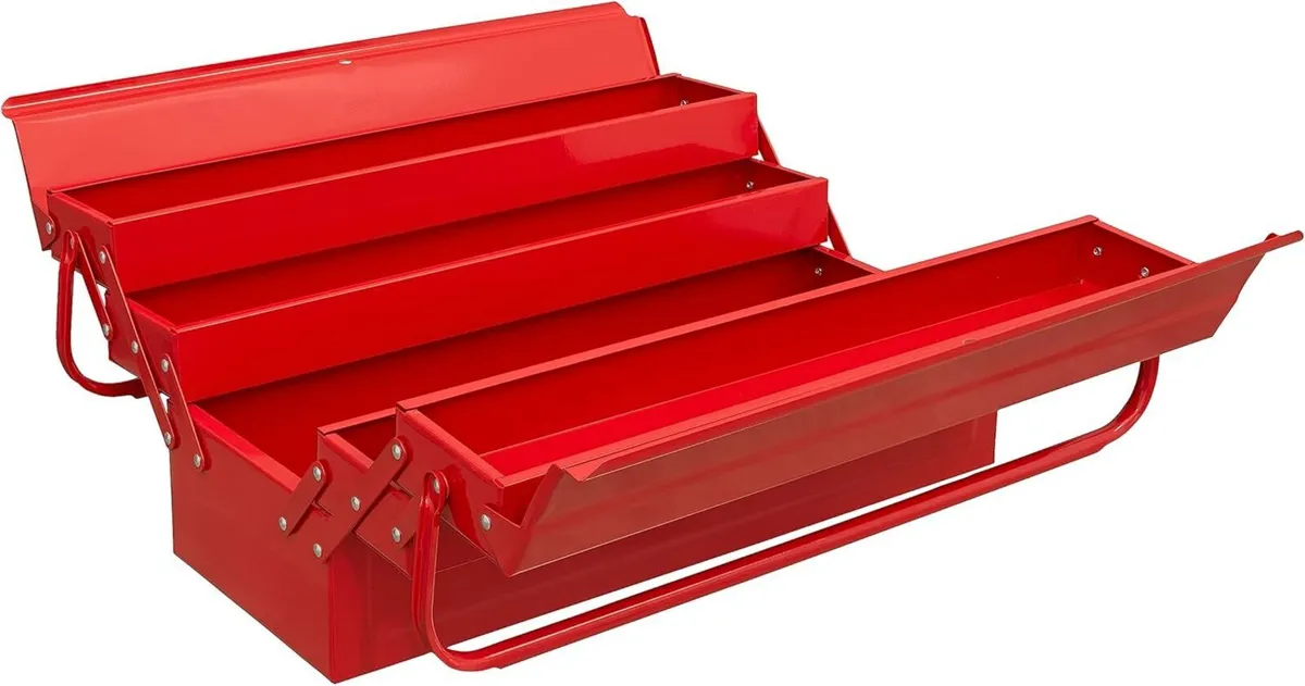 SEALEY CANTILEVER 4 TRAY TOOLBOX RED - Image 3