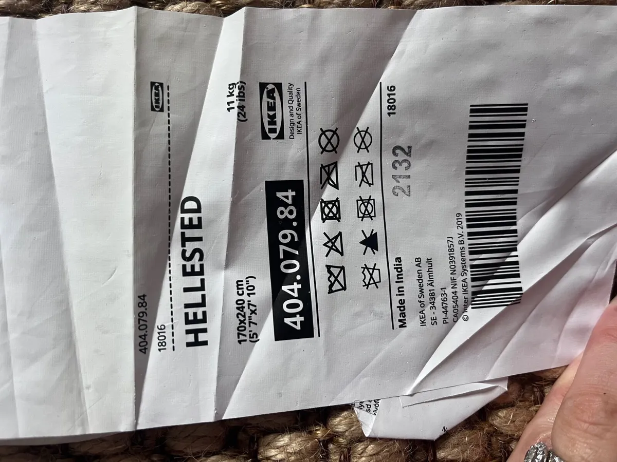 IKEA HELLESTED jute rug - Image 4