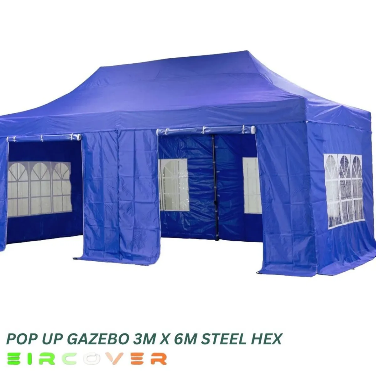 Heavy Duty Pop Up Gazebo Steel 40mm Hex 3m x 6m - Image 2