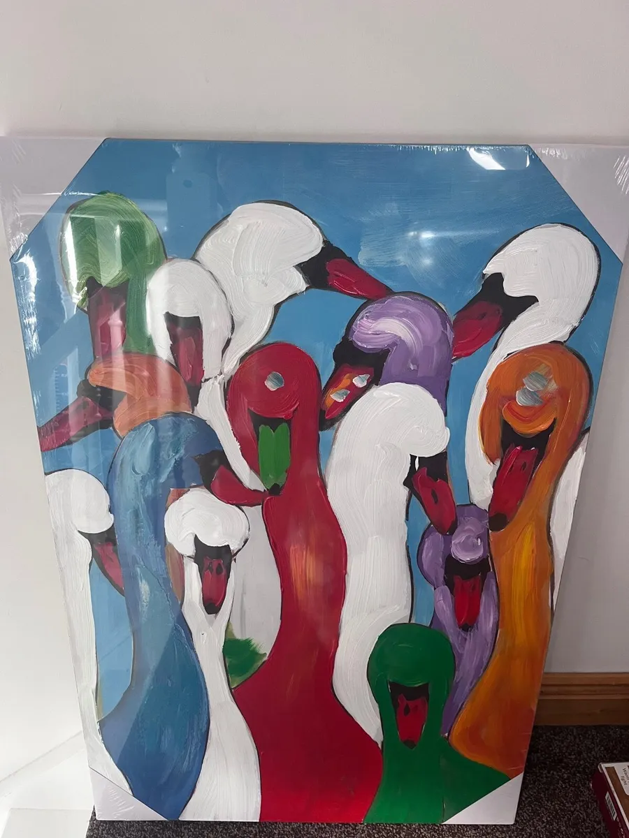 GONE Swans picture on canvas FREE