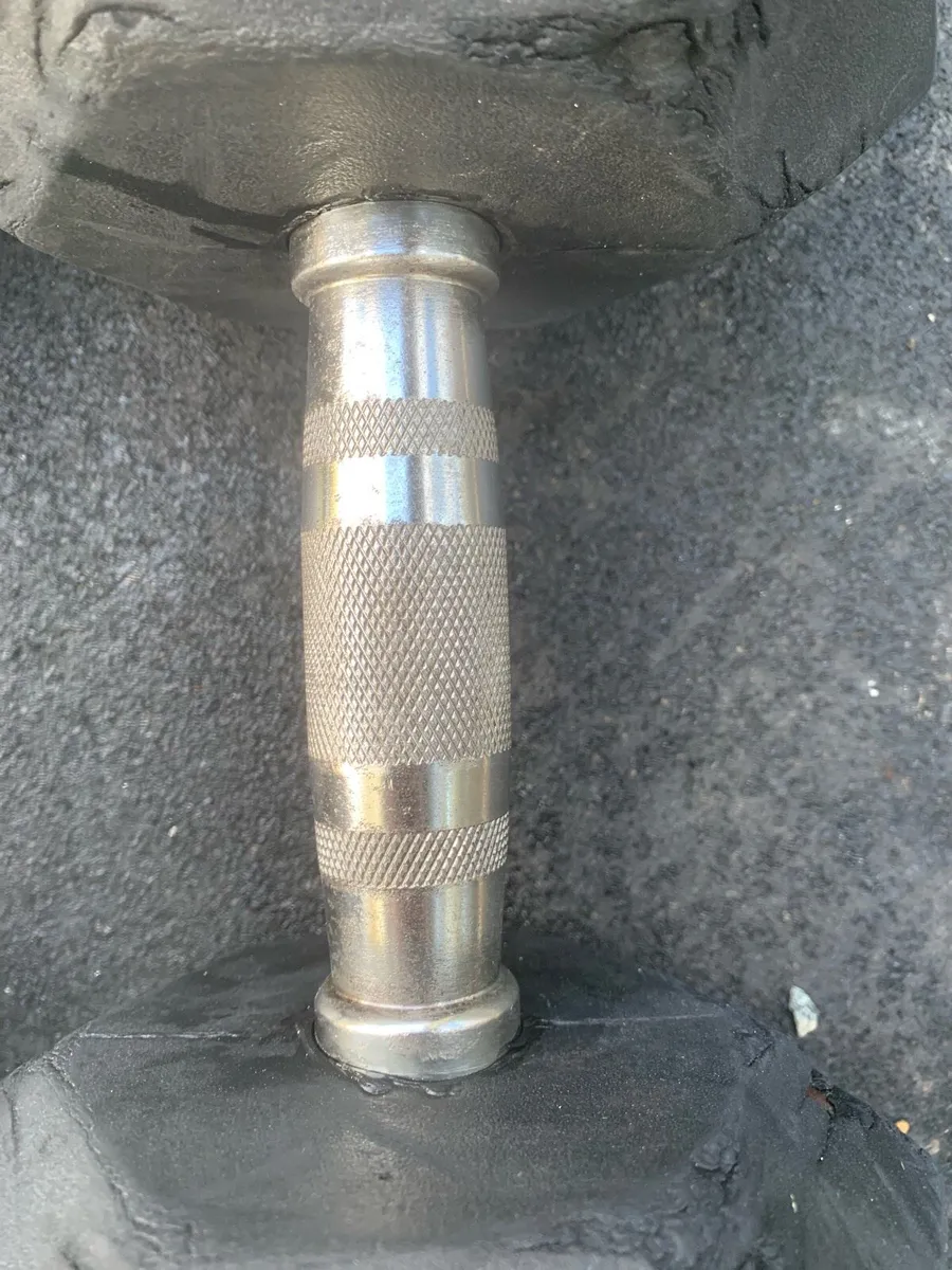 Dumbbells Rubber Hex 27.5kg - Image 2
