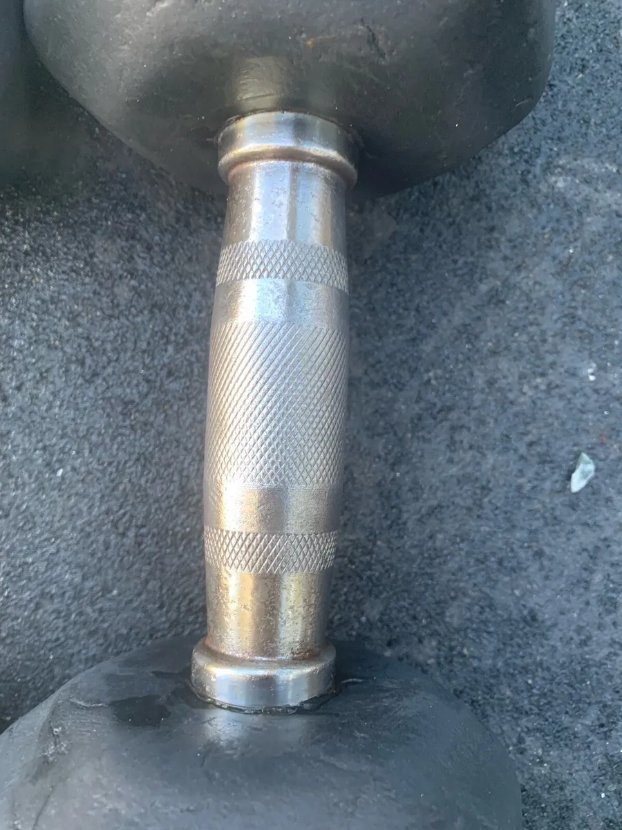 Dumbbells Rubber Hex 10kg - Image 2