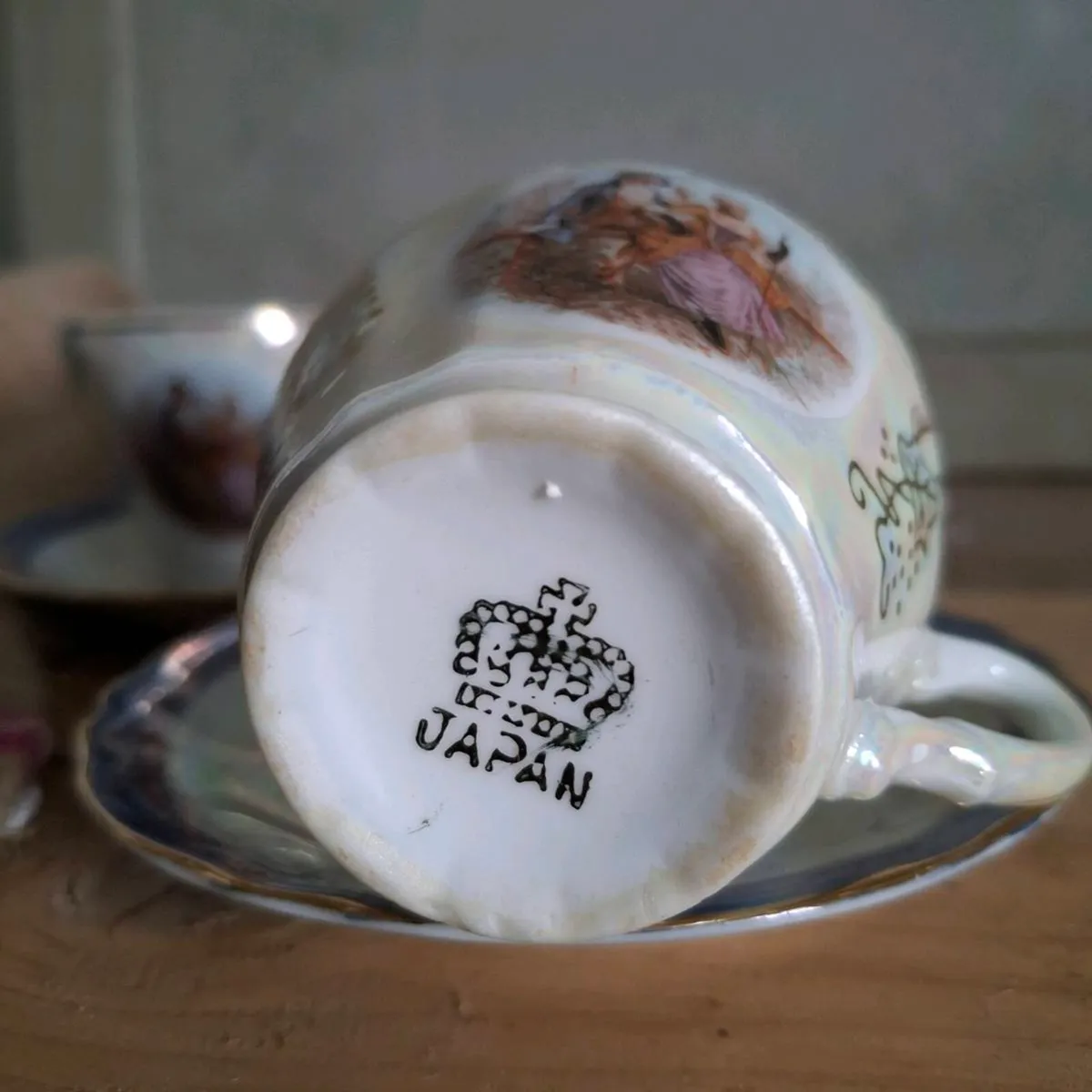 Japanese Lusterware Cups & Saucers - Image 4