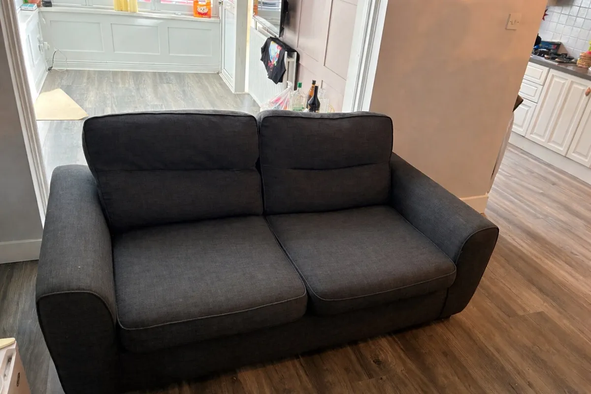 Two seater grey couch