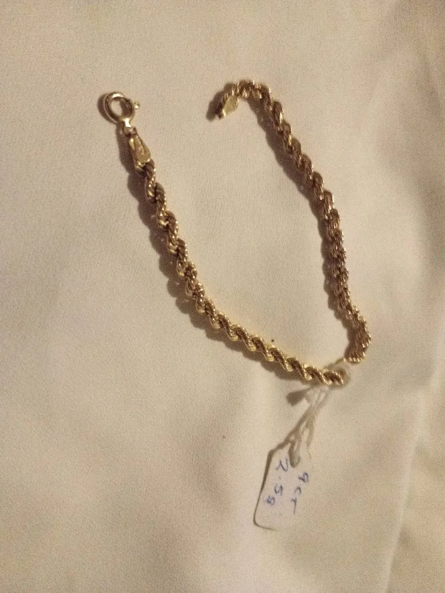 9ct rope bracelet - Image 1