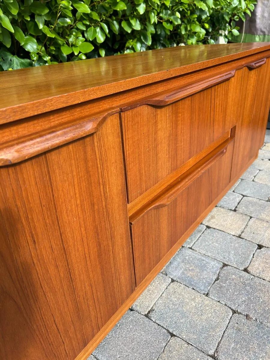 Mid century teak media sideboard retro vintage - Image 4