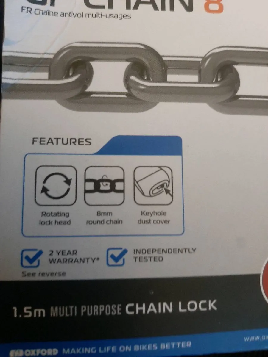 Bike lock Oxford g8 1.5 m brand new - Image 3