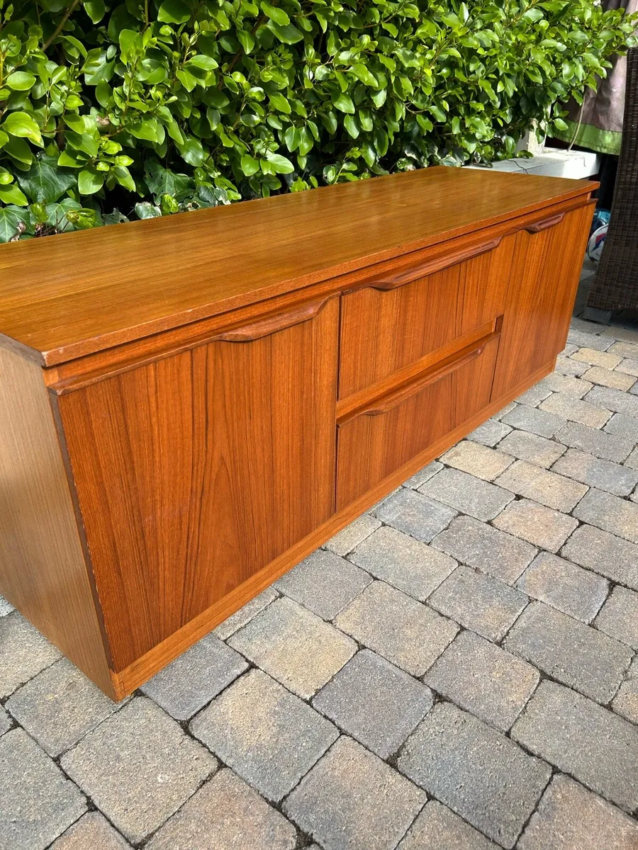 Mid century teak media sideboard retro vintage - Image 1