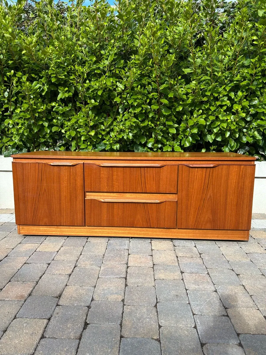 Mid century teak media sideboard retro vintage - Image 2