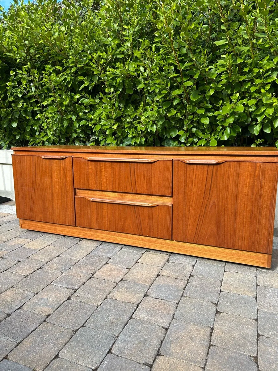 Mid century teak media sideboard retro vintage - Image 4