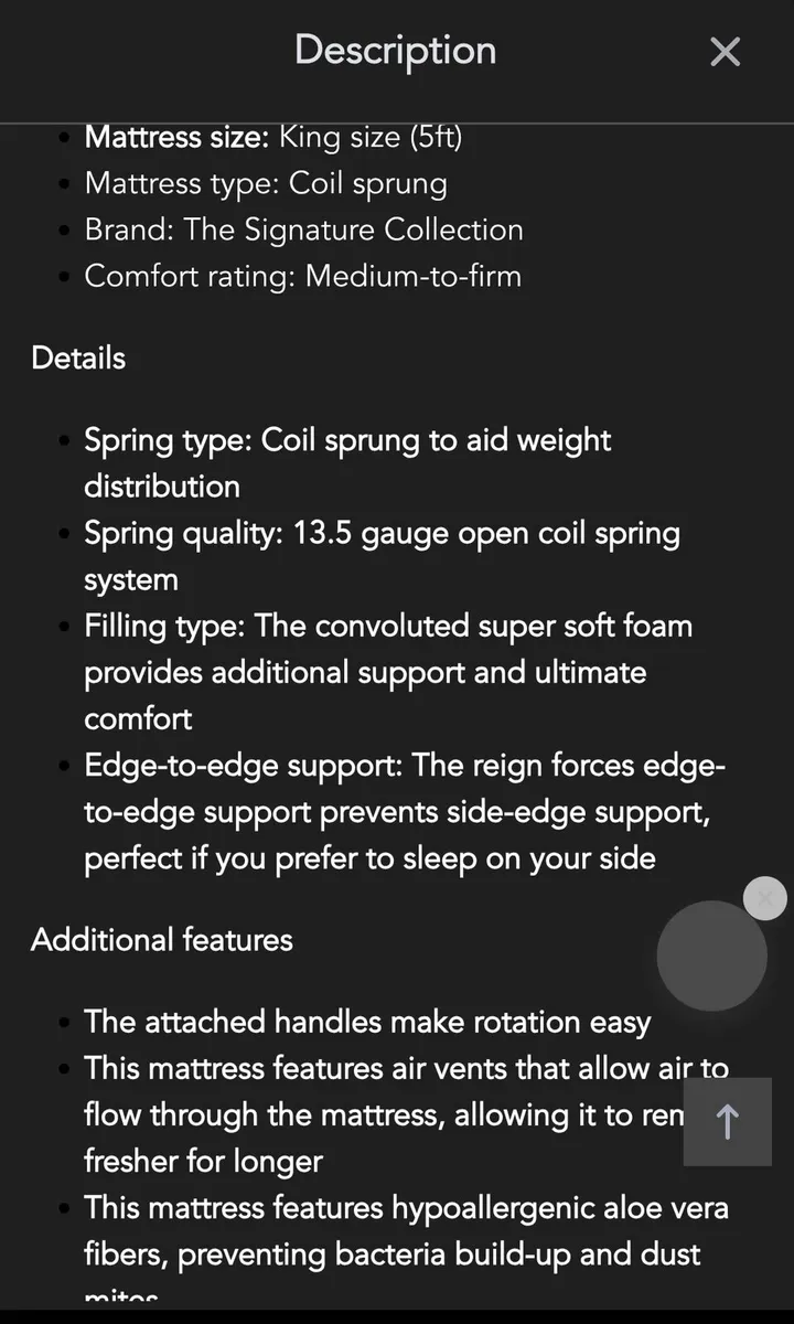 Bedframe and matress - Image 4