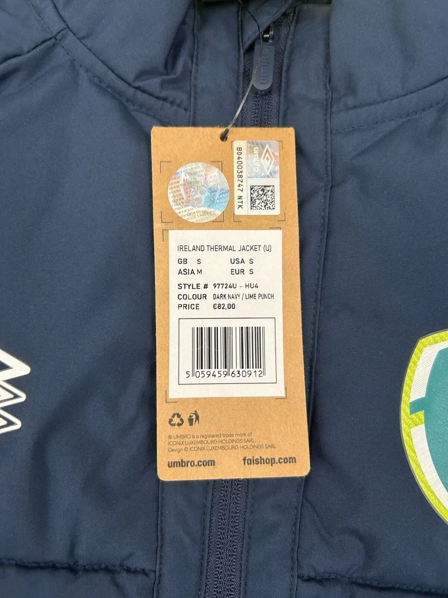 NEW Ireland Padded Jacket Mens Small - Image 4