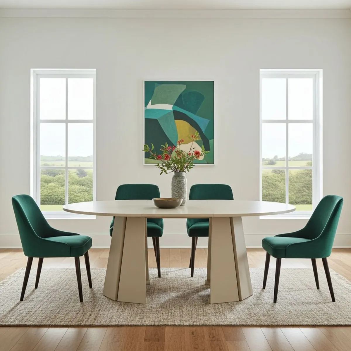 Sterling Extendable Round Dining Table – Cashmere - Image 4