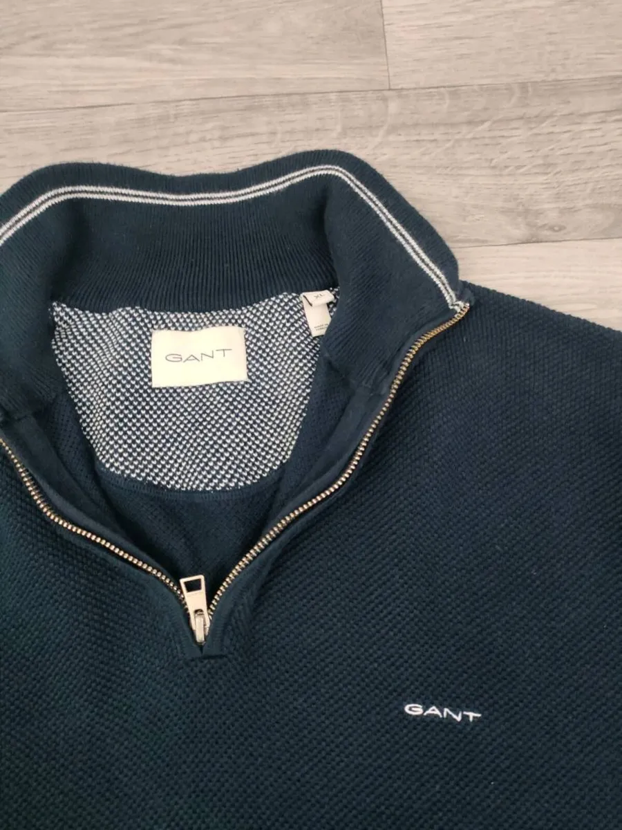 Gant Cotton Half Zip Jumper Mens XL - Image 3