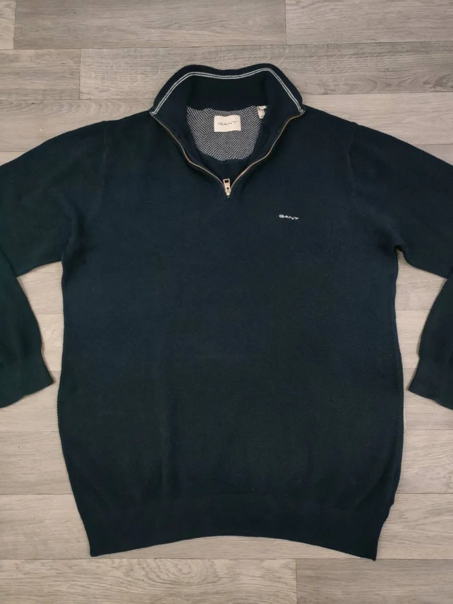 Gant Cotton Half Zip Jumper Mens XL - Image 2