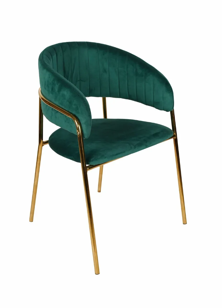 Azure Glam Velvet Chair - Image 2