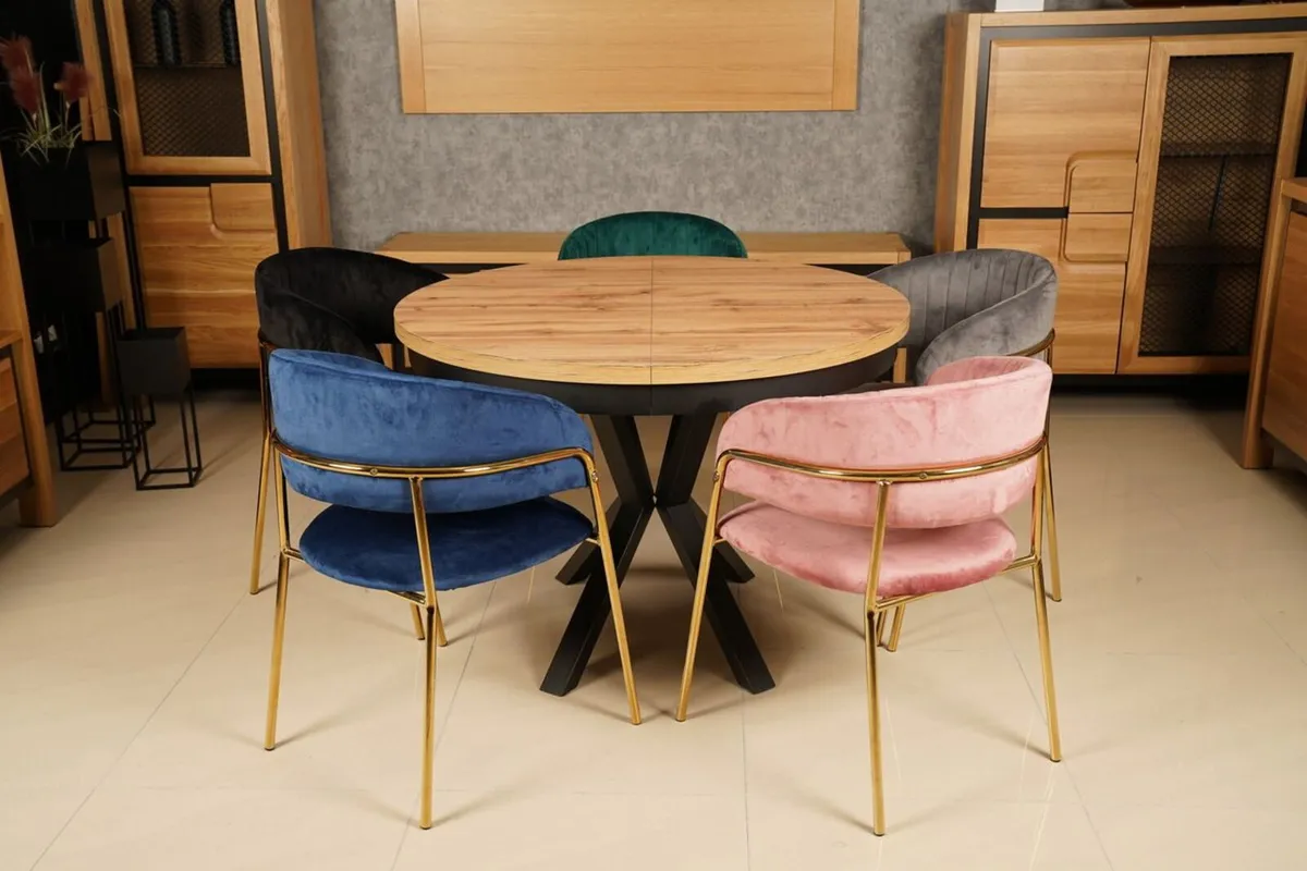 Azure Glam Velvet Chair - Image 3