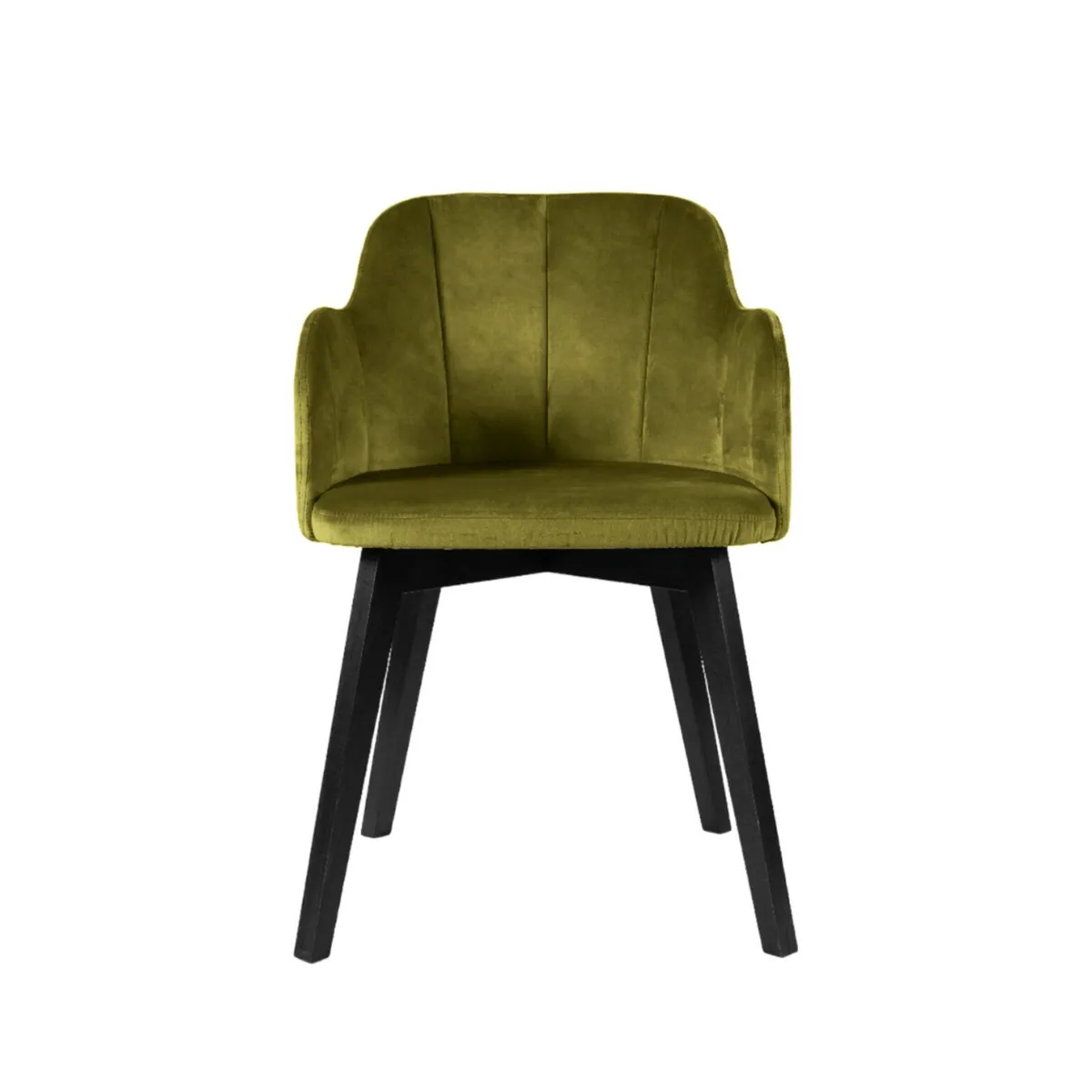 Stockholm Modern Bucket Chair with Channel Tufting - Image 3