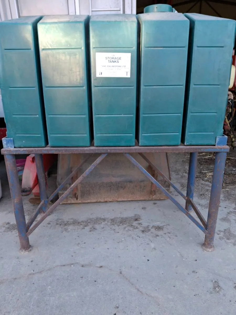 Rabbe  Steel dept wheels  and oil tanks and stand - Image 2