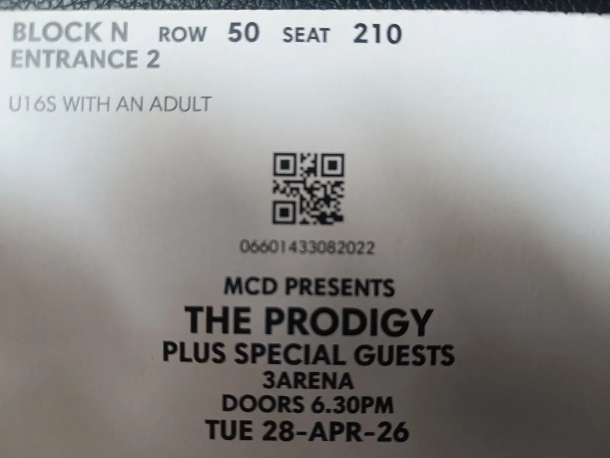 Prodigy Concert Ticket 3 Arena - Image 2