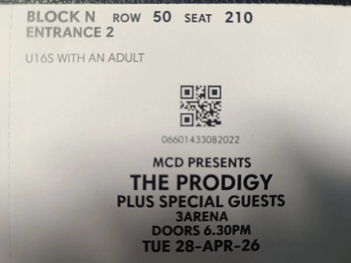 Prodigy Concert Ticket 3 Arena - Image 3