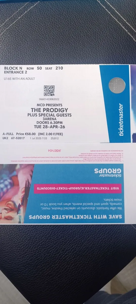 Prodigy Concert Ticket 3 Arena - Image 1
