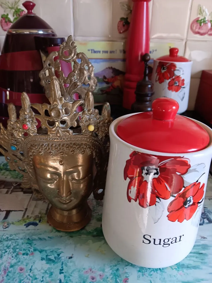 Vintage brass buddha head - Image 1