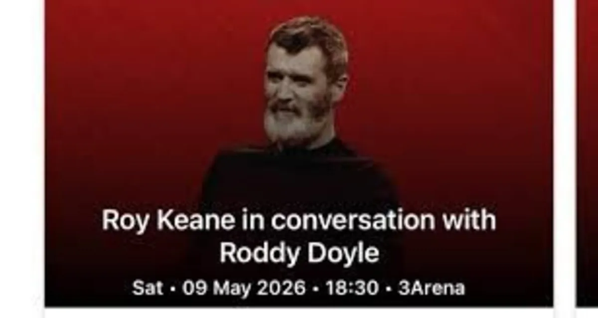 In conversation with Roy Keane 2 tickets May 9th
