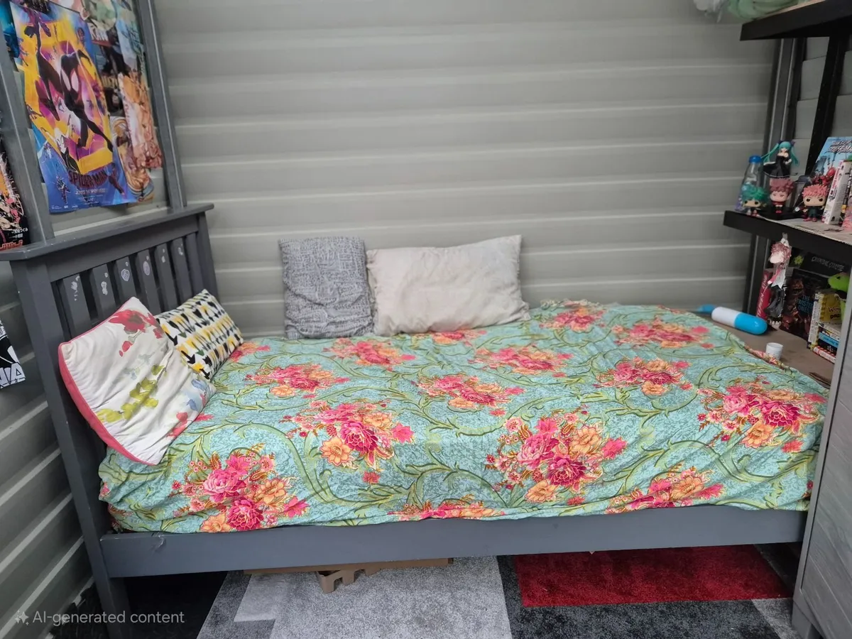 Ikea single bed with mattress - Image 1
