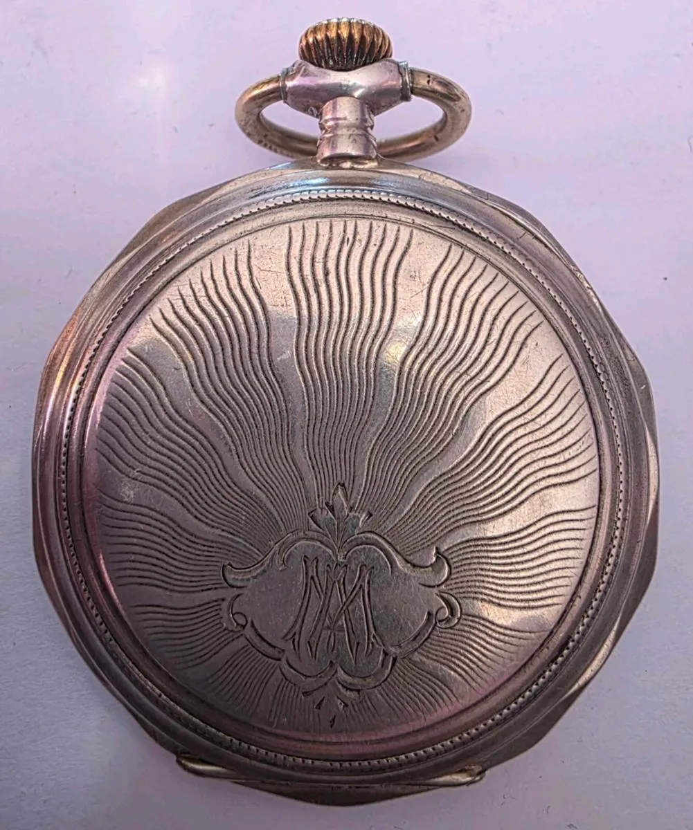 Antique Sterling pocket watch - Image 2