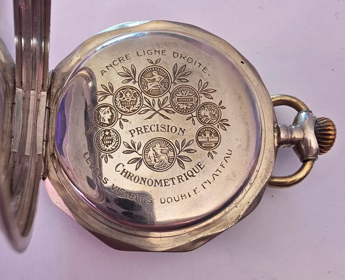 Antique Sterling pocket watch - Image 4