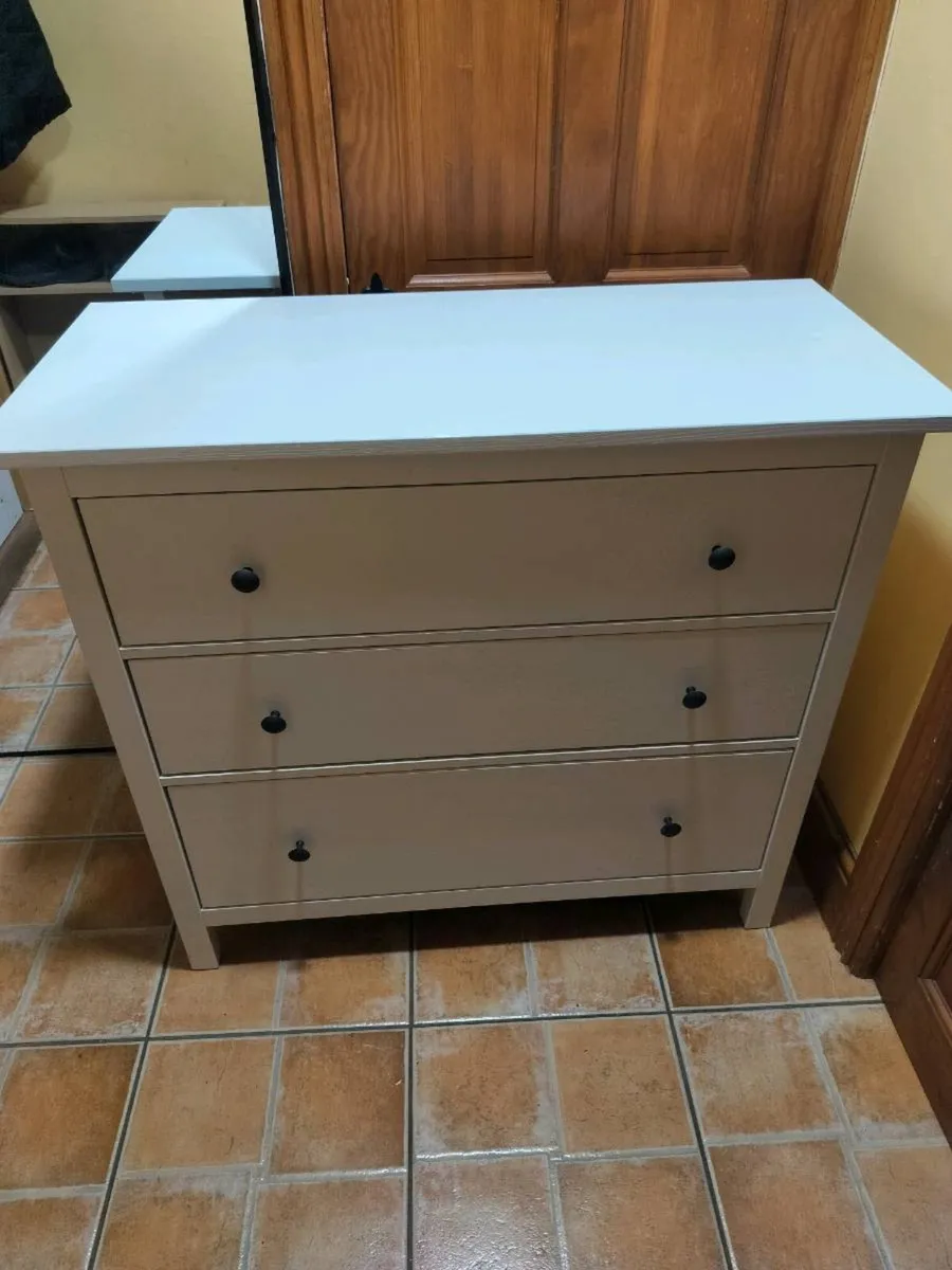 Chest of 3 drawers Hemnes white - Image 1