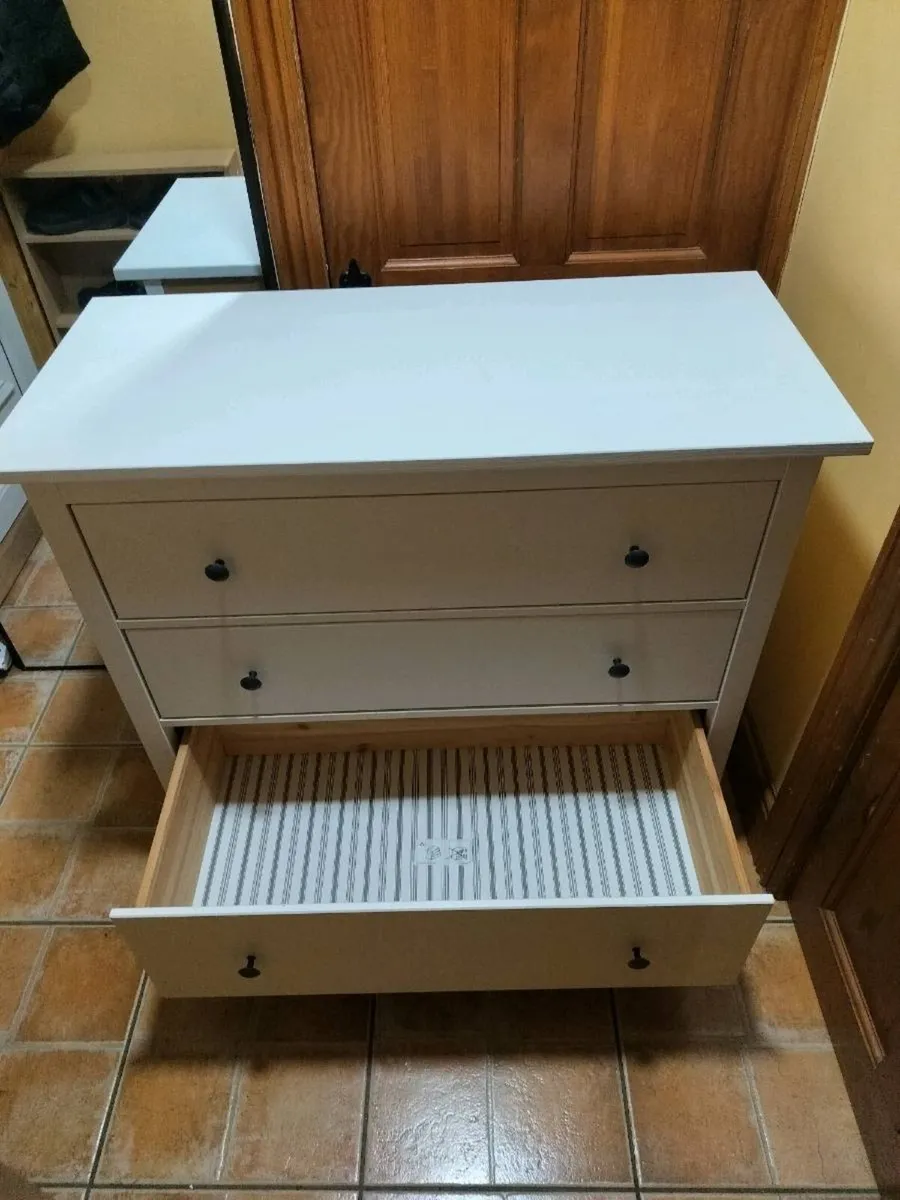 Chest of 3 drawers Hemnes white - Image 4