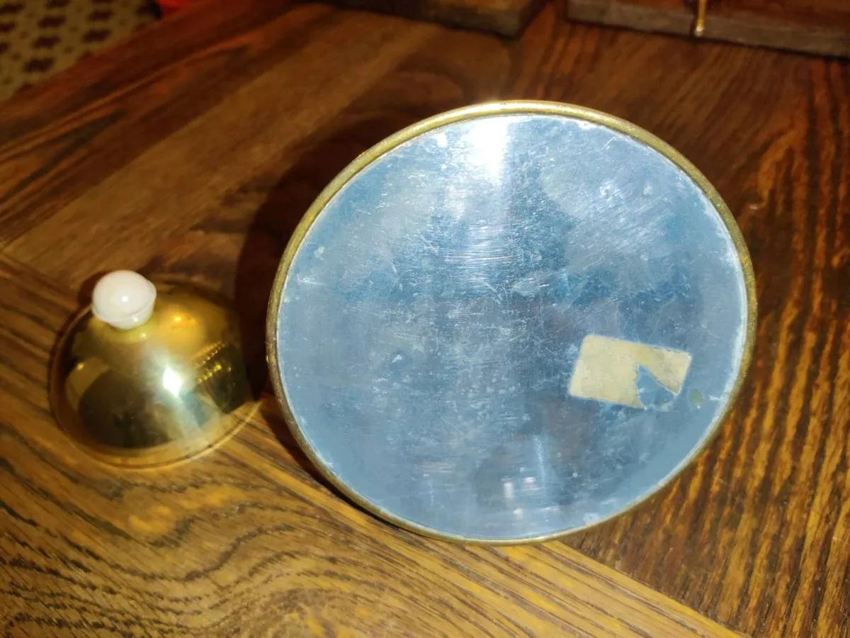 SOLID BRASS HONEYCOMBE, 5"Tall 1930's Jam Pot ! - Image 4