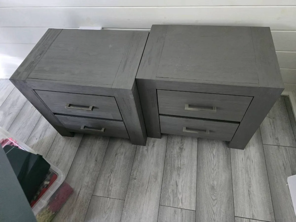 Coolmore Bedside Locker | 2 Drawer | Grey - Image 1