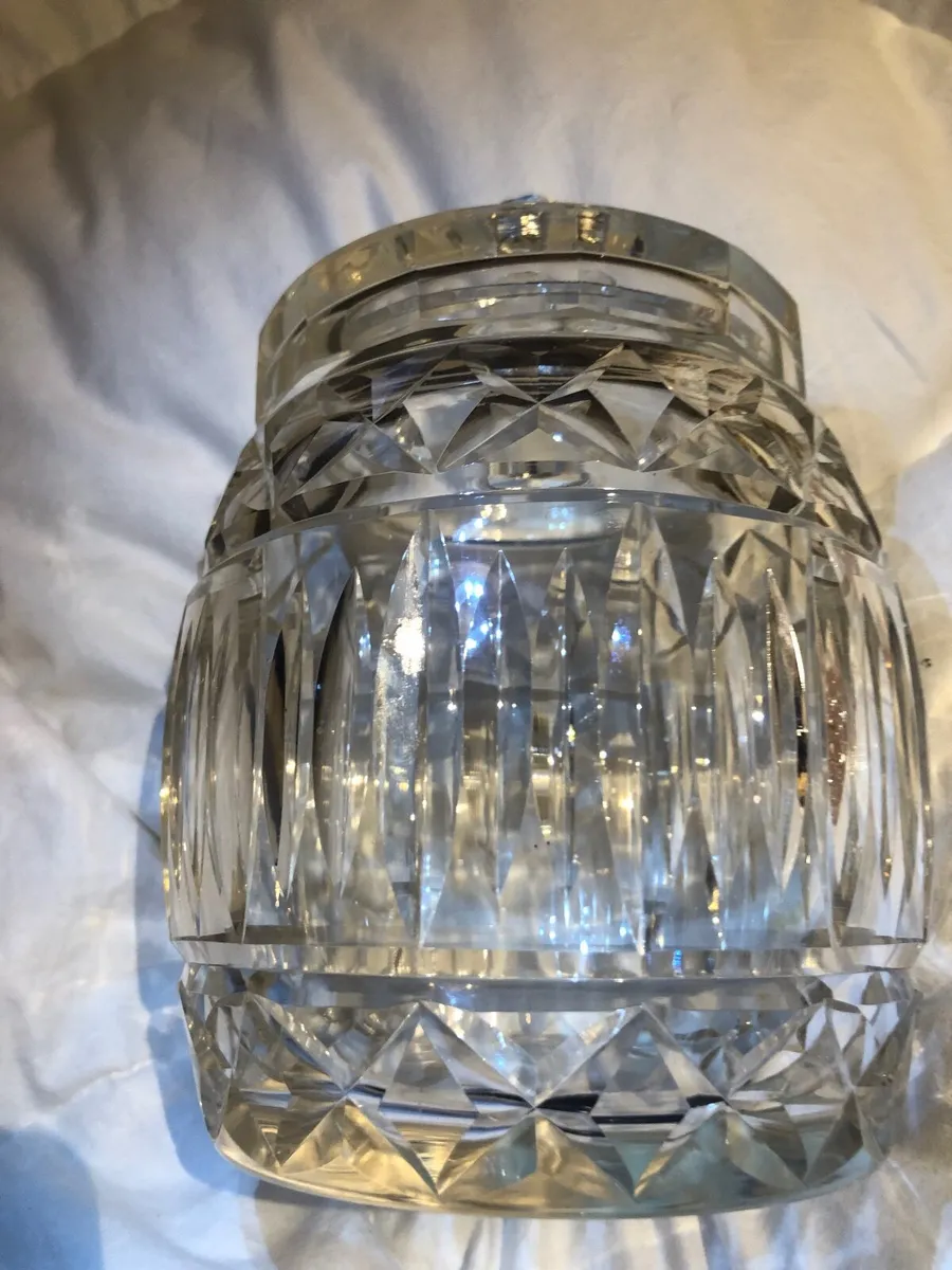 Vintage Crystal Biscuit Barrell / Ornament - Image 3