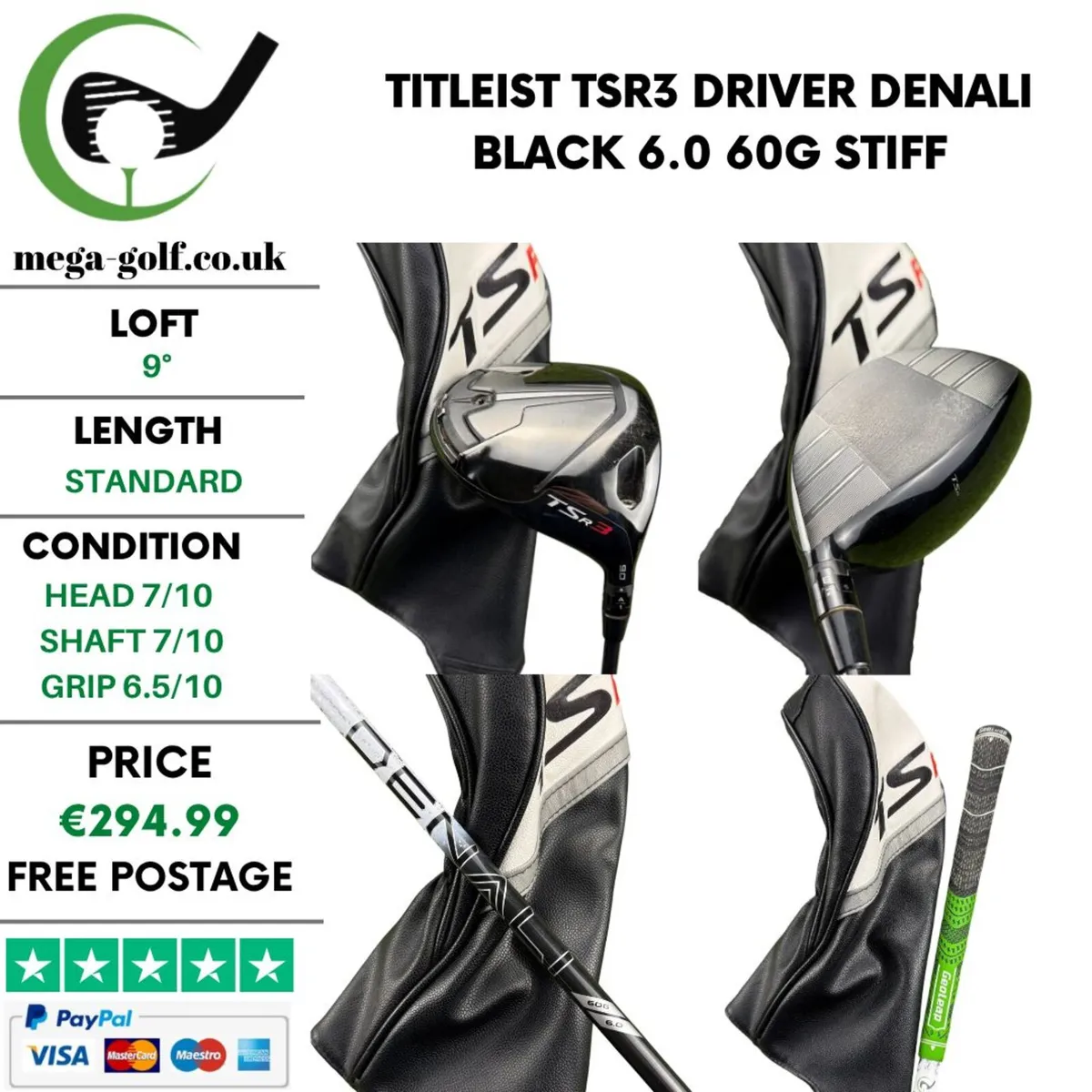 Titleist TSR3 Driver / 9° / Stiff - Image 1